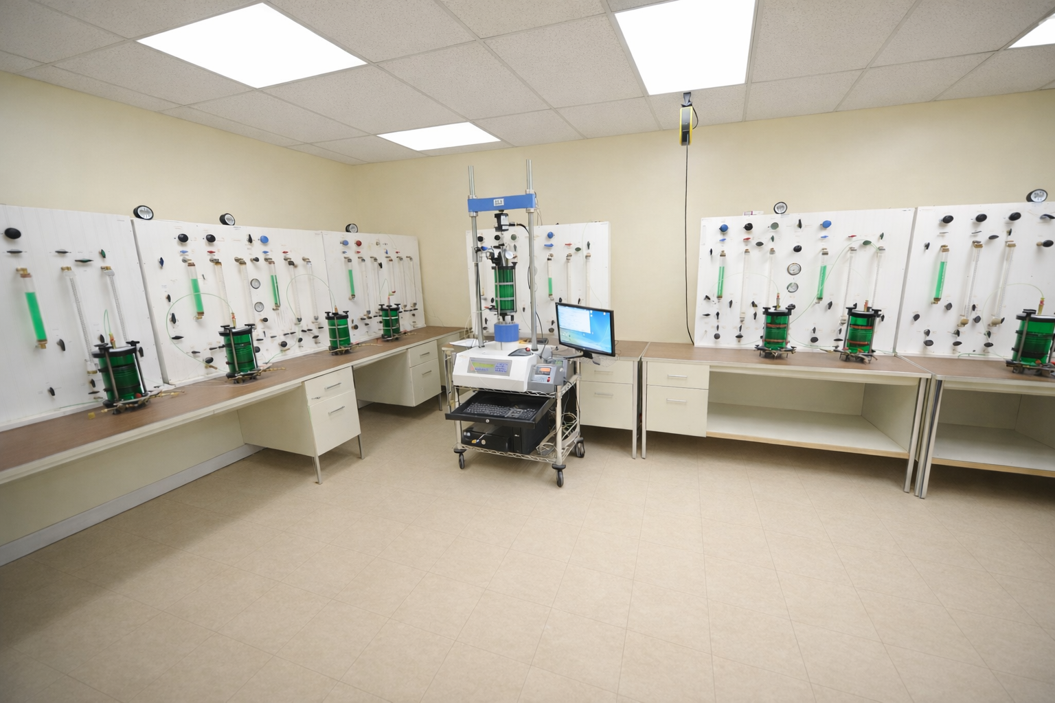 Interior view of the T.E.S.T. laboratory testing room